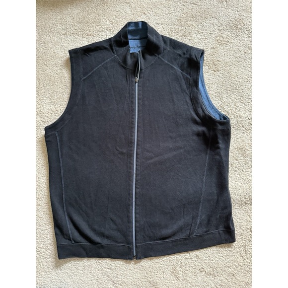 Tommy Bahama Vest Mens 2XL?? Blue Fleece Outdoor Hiking Mountains Zip - Picture 1 of 6